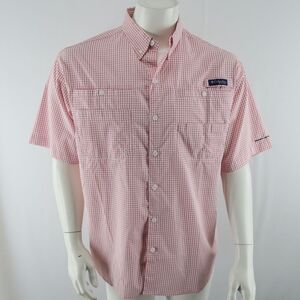 Columbia PFG Men's‎ Fishing Outdoors Vented Shirt Size Medium Red